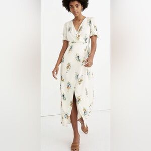 New with tags Madewell Ruffle-Sleeve Maxi Dress in Classic Corsage 12